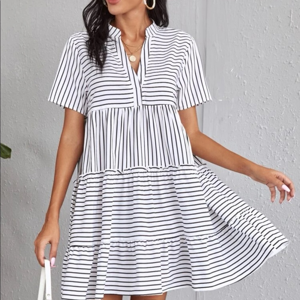 Striped smock dress